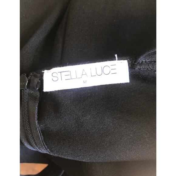 NWT STELLA LUCE Straight Pencil Silhouette Black Sexy Dress size medium - Picture 10 of 11